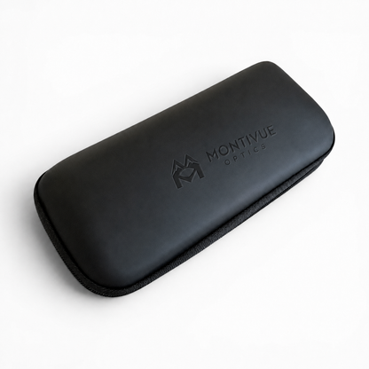Montivue Optics Hard Shell Sunglasses Zipper Case - Black