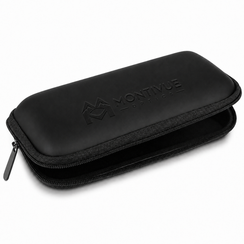 Montivue Optics Soft Zip Sunglasses Pouch - Black open
