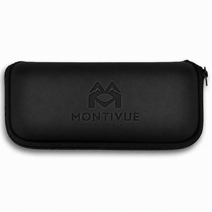 Montivue Optics Soft Zip Sunglasses Pouch - Black front