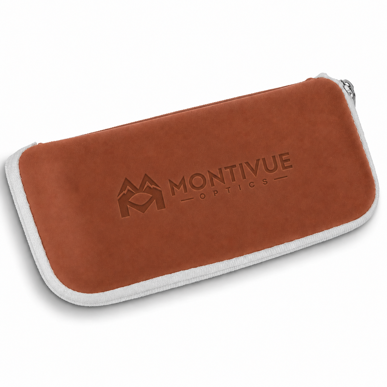 Montivue Optics Soft Zip Sunglasses Pouch - Brown angled