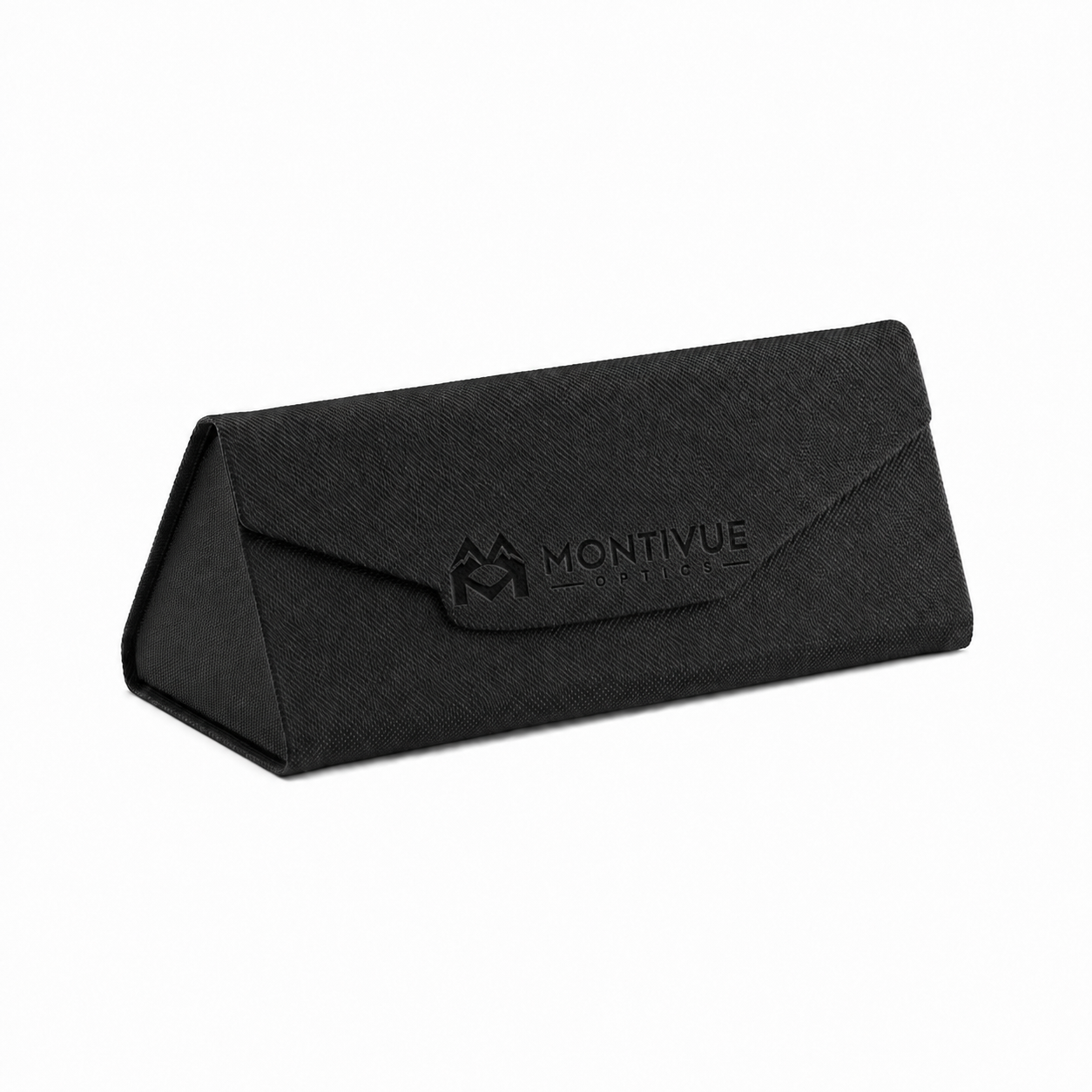 Montivue Optics Woven Foldable Sunglasses Case - Black open