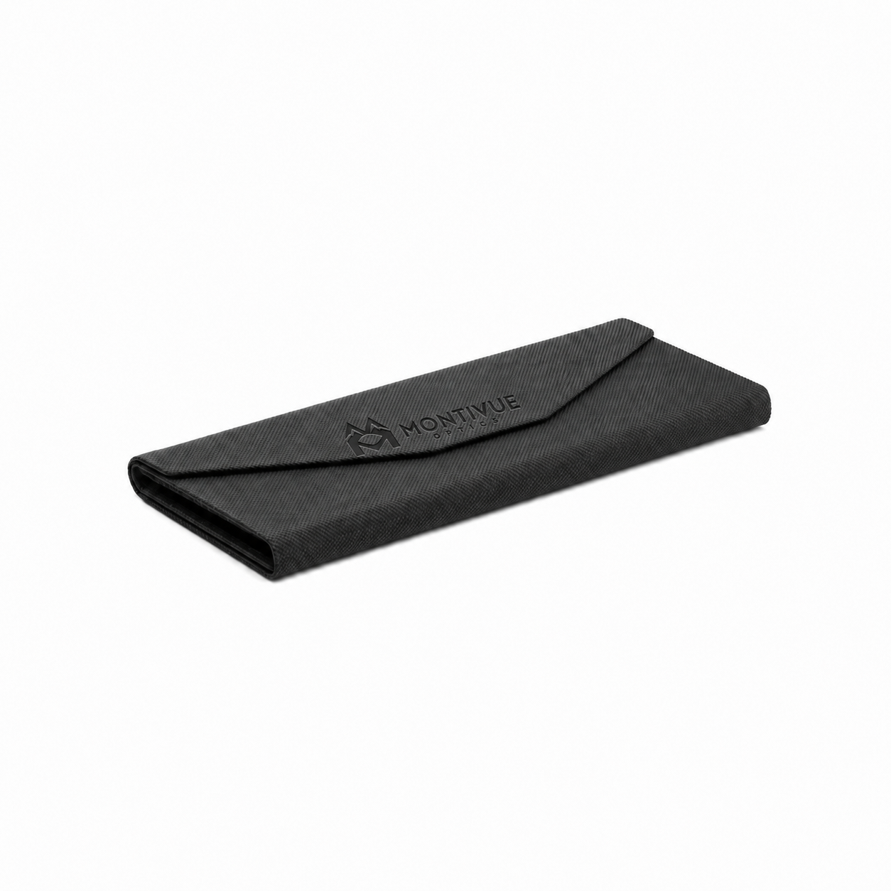 Montivue Optics Woven Foldable Sunglasses Case - Black folded