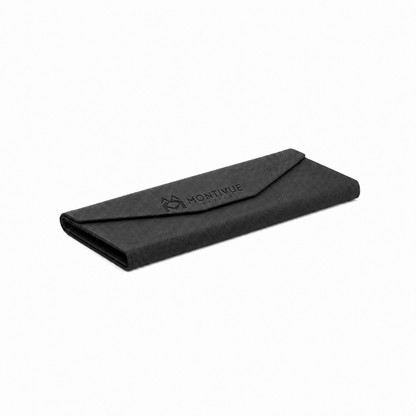 Montivue Optics Woven Foldable Sunglasses Case - Black folded