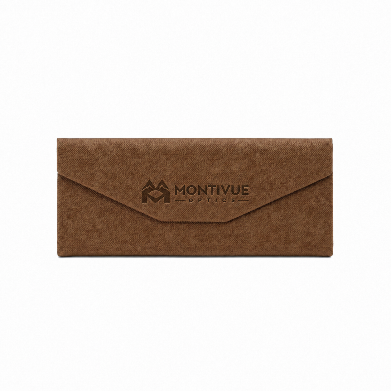 Montivue Optics Woven Foldable Sunglasses Case - Brown front
